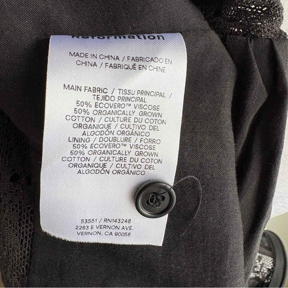 NWT Reformation Meadowlark Top in Black 4 - Picture 8 of 8